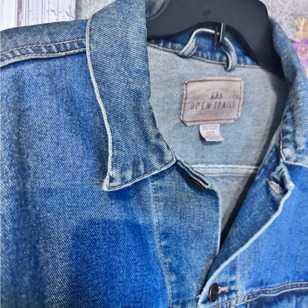 Fallen Hero’s 9/11 Commemorative Trucker Jean Jacket Sz Lg Open Trails - Picture 6 of 7